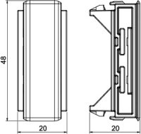 OBO GK-OTSA45RW Kryt spoje víka vrchní díl 48x20x20 čistě bílá