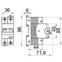 MDC 60 Proudový chránič 2pól.C 6A 6kA typ F 30 mA GEWISS GW95935