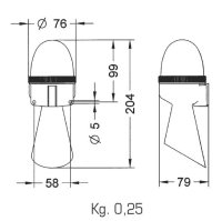 Houkačka s optickou signalizací SLEMF 240V AC IP43 95 dB modrá trvalý tón + svit