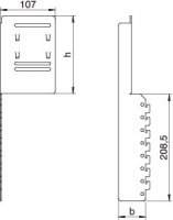 OBO 6279822 Spojovací profil pro mřížku MVKG70170