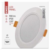 LED vestavné svítidlo RUBIC, kruhové, 9W neutrální bílá EMOS ZD1432