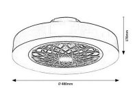 Adonias LED 40W IP20 3000-6000K černá RABALUX 5419