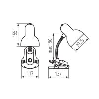 Stolní lampa SUZI HR-60-SR 07150 Kanlux