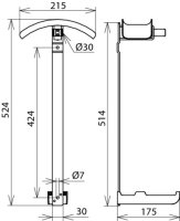 Držák pro zkratovací soupravu a tyče d30 mm DEHN 700000