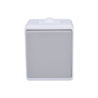 Vypínač do vlhka IP54, č. 1 jednopólový, šedý SOLIGHT 5B303