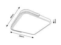 ARILD LED 48W IP20 matná černá 1850lm RABALUX 71146