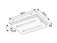 BLAS LED 24W IP44 chromová 4000K 2250lm RABALUX 75020