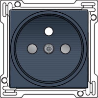Kryt zásuvky 21mm s dětskou pojistkou-ALU STEEL GREY NIKO 220-66101