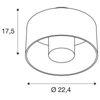PHOTONI CYL, nástěnné svítidlo k povrcho