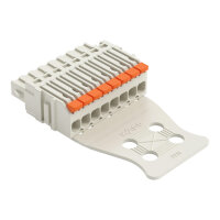 1vodičová pružinová svorkovnice, Páčka, Push-in CAGE CLAMP, Světle šedá