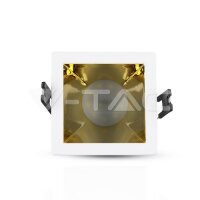 GU10 Fitting White+Gold Square, VT-875 V-TAC SKU3166