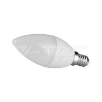 LED Bulb SAMSUNG CHIP 7W E14 Plastic Candle 4000K, VT-268 V-TAC SKU21112