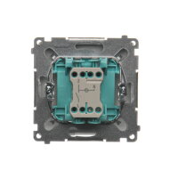 Spínač jednopólový, s orientačním LED, řazení 1S, 10AX, 250V stříbrná matná