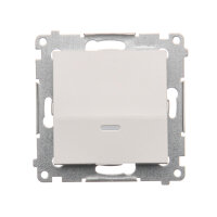 Spínač jednopólový, s orientačním LED podsvětlením, řazení 1So, 16AX 250V~, bílá