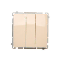 Trojité tlačítko s orientačním LED podsvětlením 10AX, 250V~, béžová BMP31L.01/12