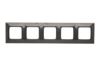 Rámeček 5-násobný Simon 54 Premium, IP20/IP44, antracit mat, metalizované DR5/48