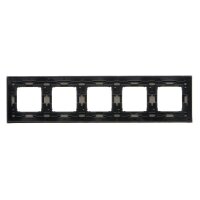 Rámeček 5 -násobný Simon 54 Nature, IP20/IP44, beton tmavý/černý DRN5/98