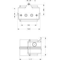 Základna nástěnná BASE HT DOUBLE 120/240 V, AC, bílá SIRENA 90514