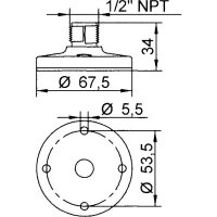 Držák spodní TWS BASE FOOT (BS) světle šedá SIRENA 27760