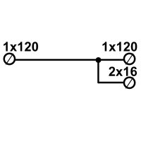 Distribuční blok DTB 120/120+2x16 modrý ELEKTRO BEČOV UB120K.12