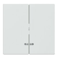 Dvojitá klapka, Merten System M, s průzorem, active white, lesklý plast