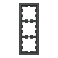 Rámeček Merten D-Life sklo trojnásobný, Onyx Black, Sklo SCHNEIDER MEG4030-6503