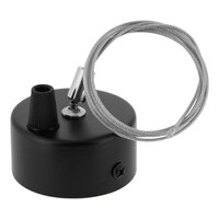 Rozeta s montážním lankem ORO RAGGIO LINK BLACK 2 LED-POL ORO18060