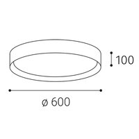 Stropní svítidlo MILA 60, W CASAMBI TW 60W 2700K-4000K bílá LED2 1272171CSTW