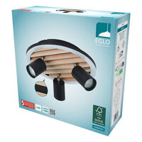 DL/LED GU10X3 SW/HOLZ 300 CEMBRANO