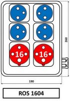 SEZ-CZ ROS 1604 Zásuvková kombinace 2x1643+4x230v