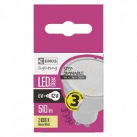 LED žárovka Classic MR16/GU10/6,1 W (45 W)/560 lm/teplá bílá/stmívatelná ZL4301
