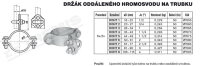 Držák oddáleného hrom.na trubku 1 1/2'' DOHT 5 (FeZn) d49 mm TREMIS VP075