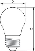 LED žárovka PHILIPS CorePro LEDLuster ND 6.5-60W P45 E27 827 CL G