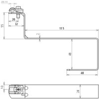 Podpěra vedení DEHNQUICK FeZn pro prům. 6-10mm se vzpěrou k zaháknutí L 115mm