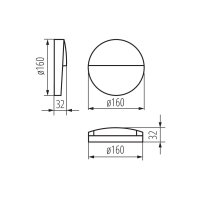 Svítidlo LED DULI LED 6,5W-NW-O-GR KANLUX 33753