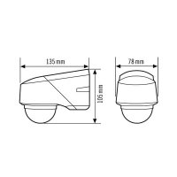 EsyLux EM10015311 Čidlo pohybu RC 230i 20m 2300W 10A IP54, bílá, nástěnné