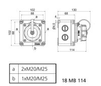 Bals 7246 Zásuvka nástěnná CZ modrá s krabicí 16A 3p 230V IP68