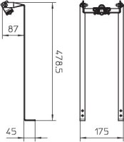 OBO SD-Fix Držák jímací tyče pro šikmé střechy Rd16 Nerez ocel