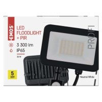 LED reflektor INOVO s pohybovým čidlem, 30W, antracit, neutrální bílá ZS2732