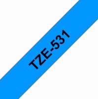 BROTHER TZe-531, modrá / černá - 1ks (12mm, lamin.)