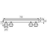 Stropní svítidlo GALOBA EL-4I W KANLUX 33680