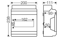 KV 90-Jističová skříň polykarbonát 9 modulů (9x18 mm), IP65 HENSEL KV PC 8109
