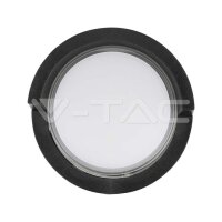 12W LED Wall Light Sami-Frame Black Round 4000K, VT-827 V-TAC SKU218538