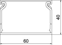 OBO CABLIX 4060 S Propojovací kanál CABLIX 40x60x2000 kamenná šeď