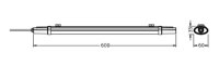 Tenké svítidlo LEDVANCE DAMP PROOF SLIM ECO 600 18W 865 IP65