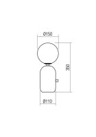 Stolní lampa HELIOS VE 1x28W E14 MATT GOLD /WHITE GLASS D150 REDO 01-2929