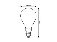 Světelný zdroj Filament LED, E14 G45, 4W, 500lm, 4000K RABALUX 79049