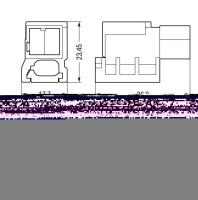 Napájecí modul pro plochý kabel 2pól. černá WAGO 893-121