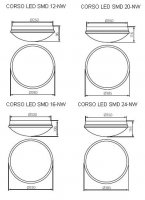Kanlux 30103 CORSO LED SMD 24-NW   Přisazené svítidlo LED MILEDO