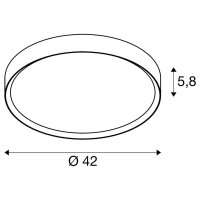 SLV DECONA, nástěnné a stropní svítidlo, kulaté, 2700/3000K, 23W, PHASE, černé